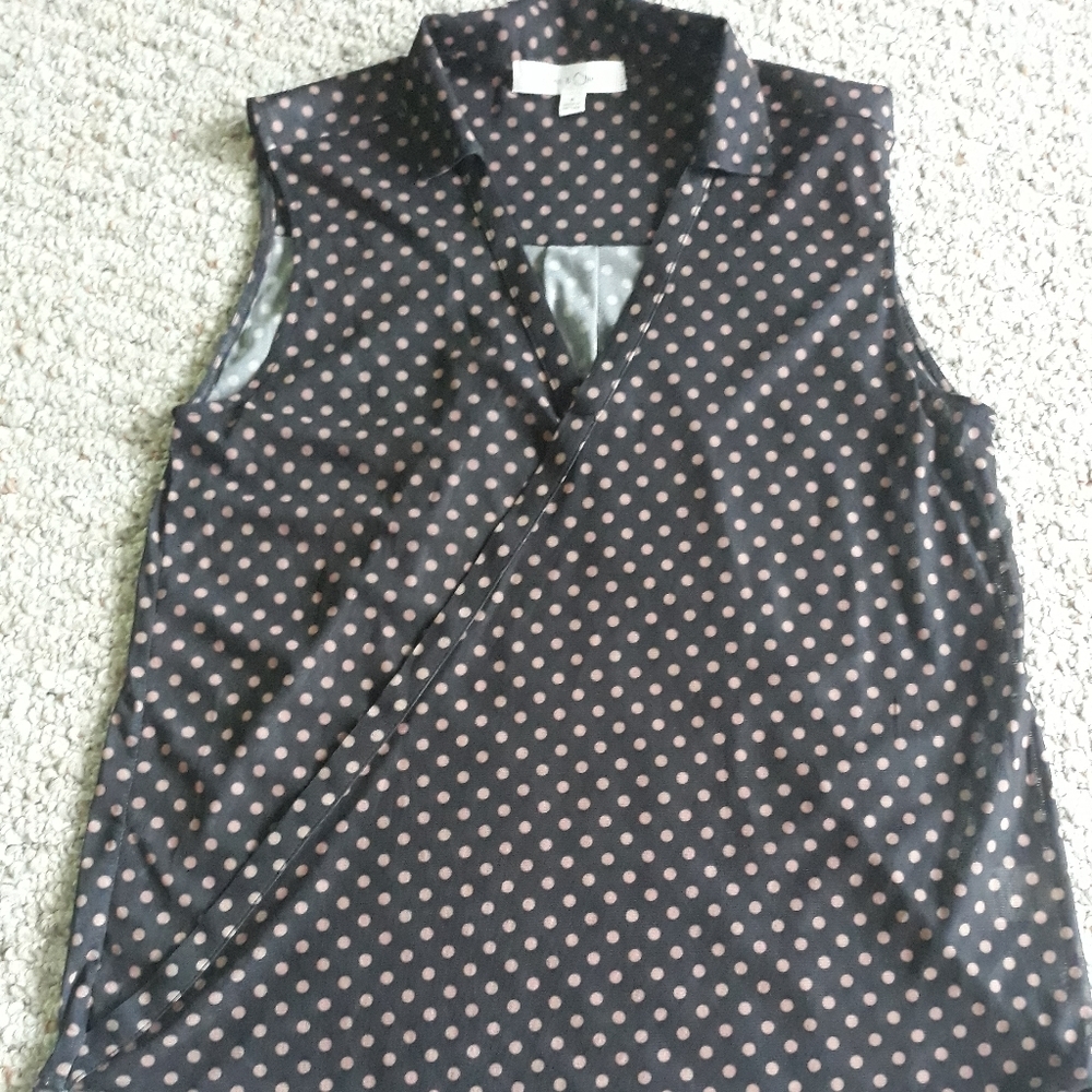 Sheer polka dot top